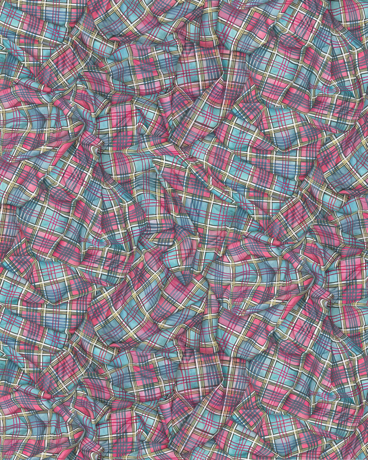 Draped Tartan - Magenta - Cole & Son Wallpaper