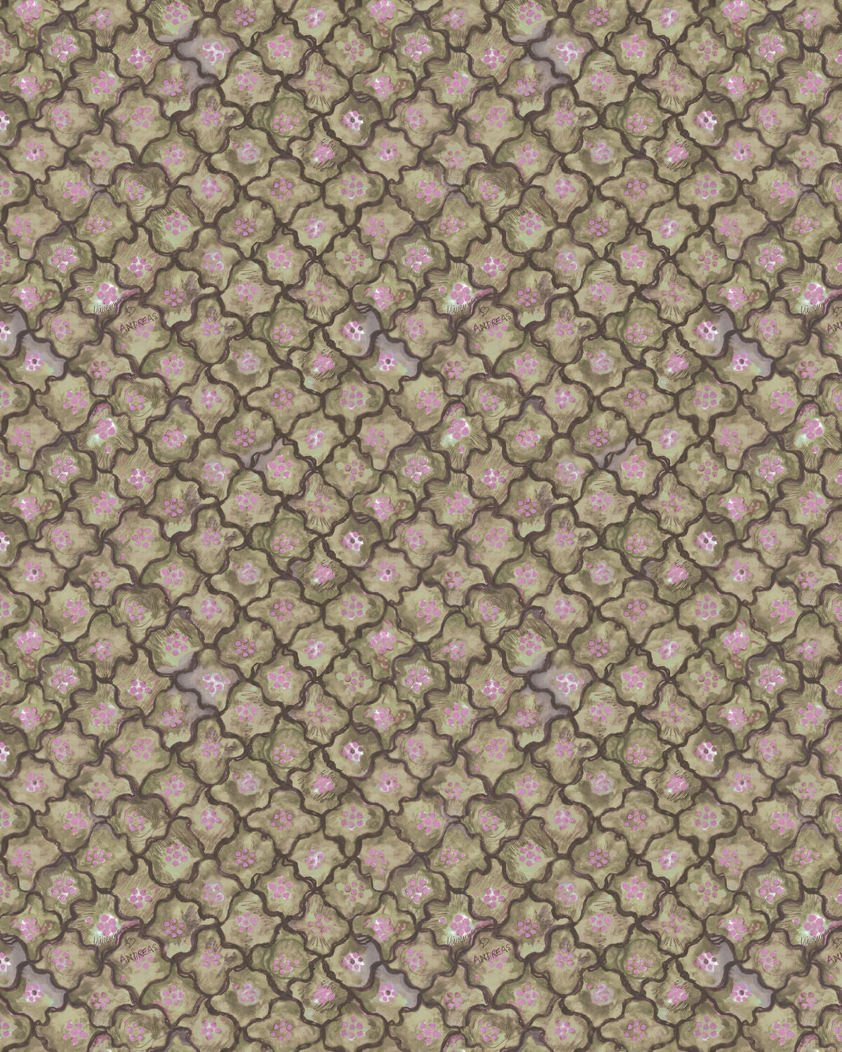 Vivienne Love Andreas - Moss - Cole & Son Wallpaper
