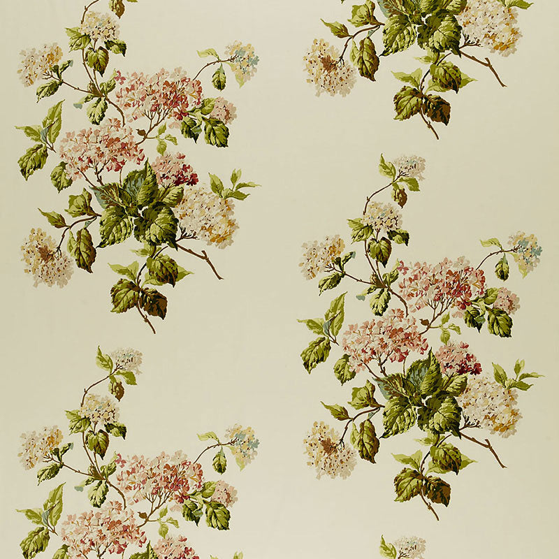 Summer Hydrangea - Ivory - Schumacher 1315000 Fabric - Schumacher Fabric