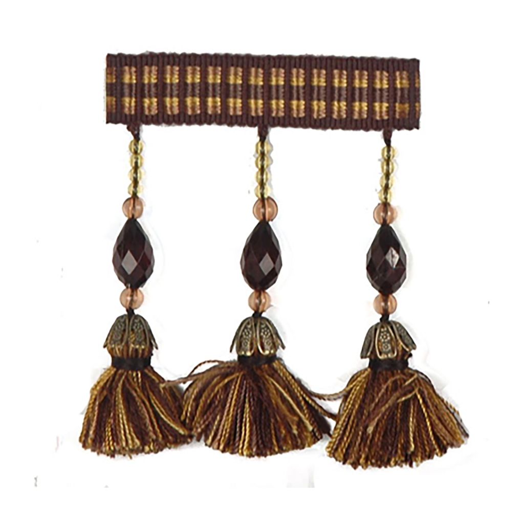 T1115 BEAD TASSEL F â EBONY BEAD TASSEL FRINGE