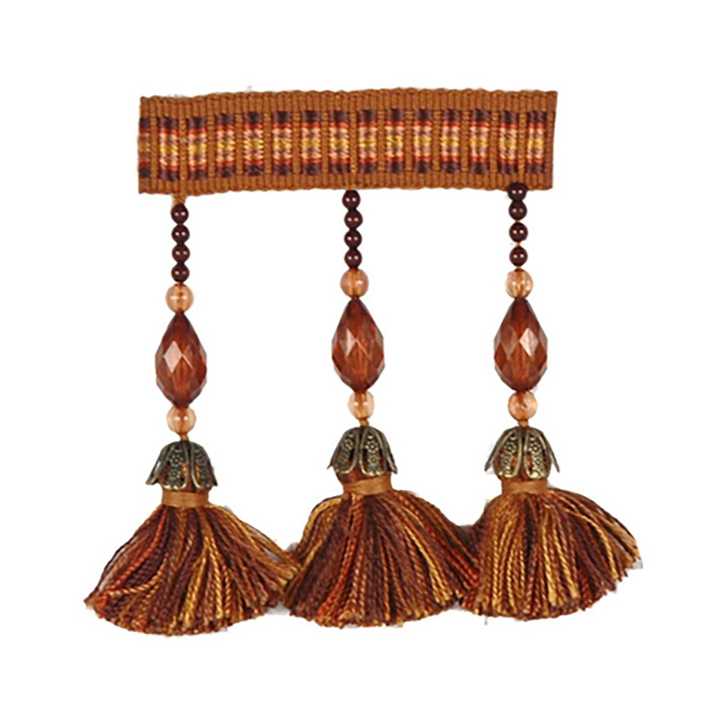T1115 BEAD TASSEL F â SAFFRON BEAD TASSEL FRING