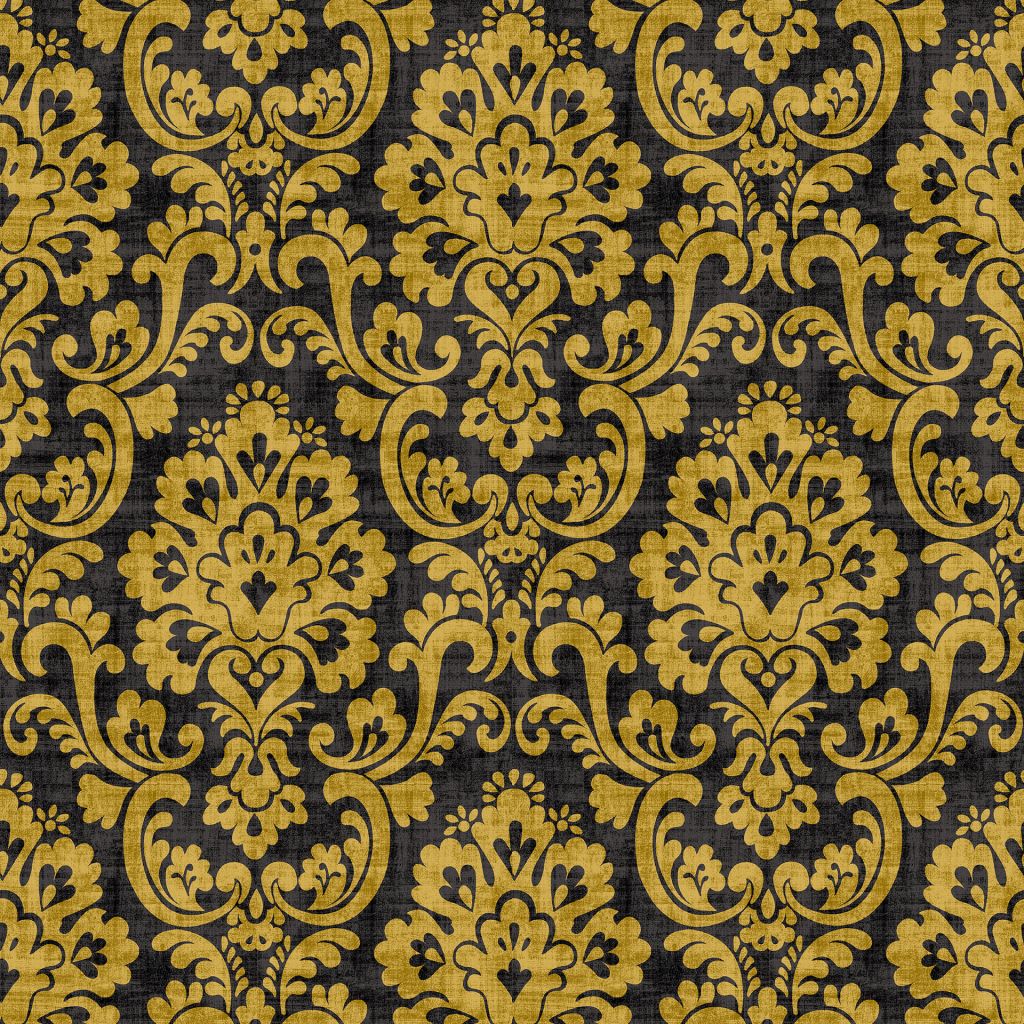 Frescato Damask Reversal – Black Gold