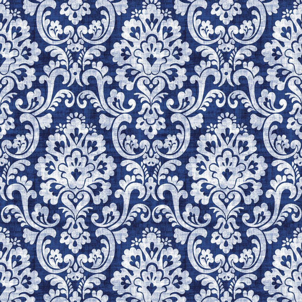 Frescato Damask Reversal – Sapphire