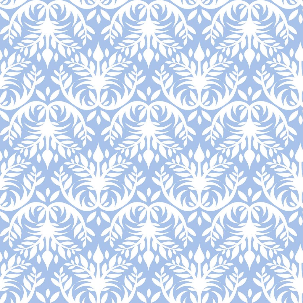 Double Dutch Damask Reversal – French Blue