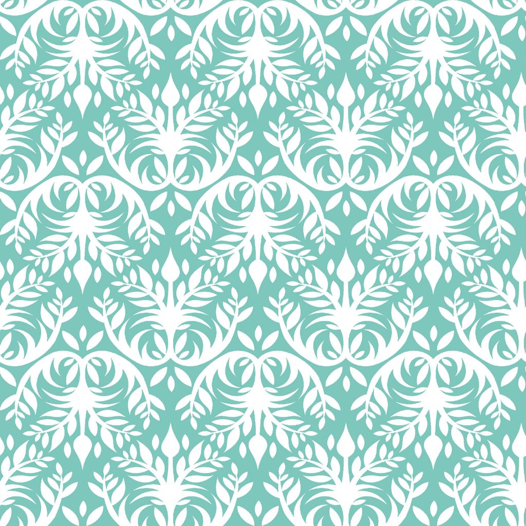 Double Dutch Damask Reversal – Sea Glass
