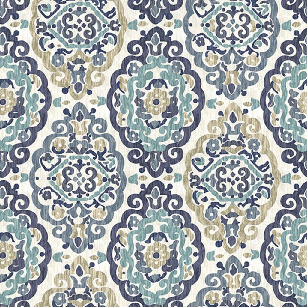Scroll Medallion – Indigo
