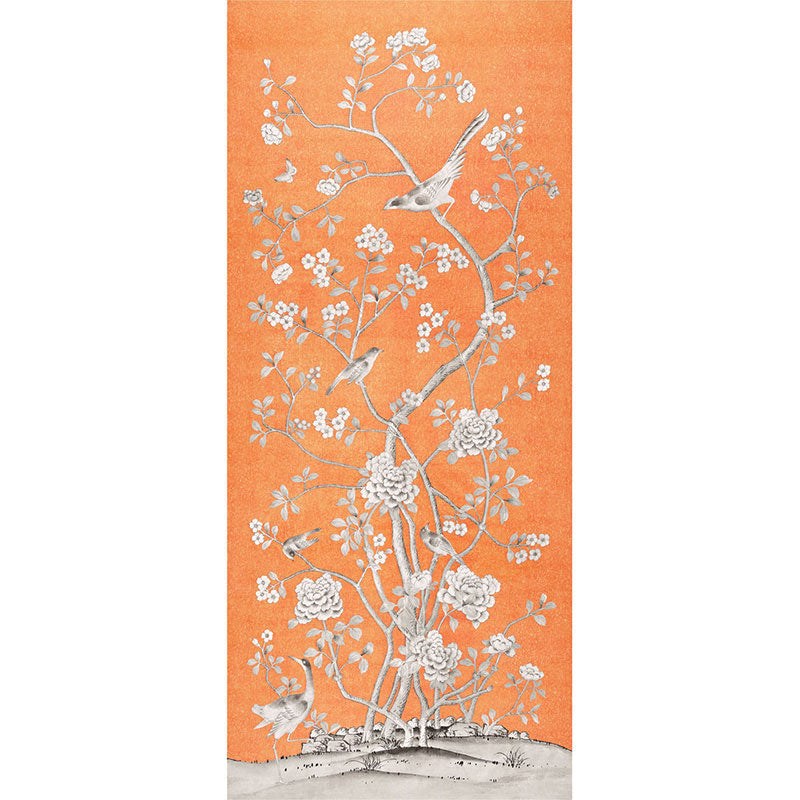 Chinois Palais - Tangerine - Schumacher 175044 -Fabric - Schumacher Fabric