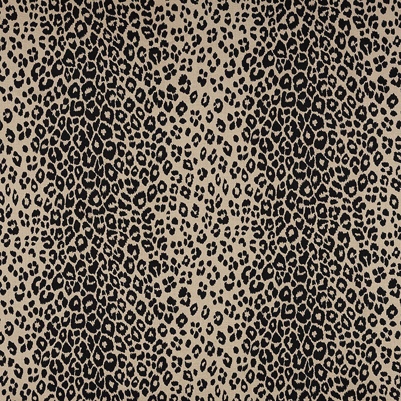 Iconic Leopard - Ebony/Natural - Schumacher 175725 Fabric - Schumacher Fabric