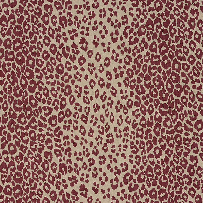 ICONIC-LEOPARD-RAISIN-NATURAL-SCHUMACHER-175726 - Schumacher Fabric