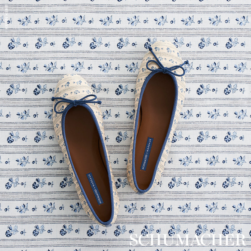 Cabanon Stripe - Bleu - Schumacher 175963 Fabric - Schumacher Fabric