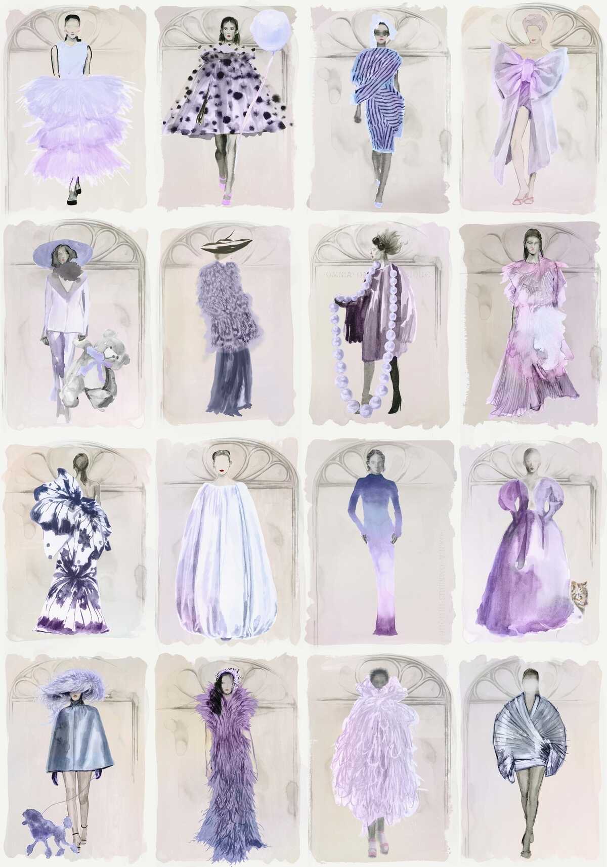 Couture Carousel W - Lavender P - COLE & SON Wallpaper