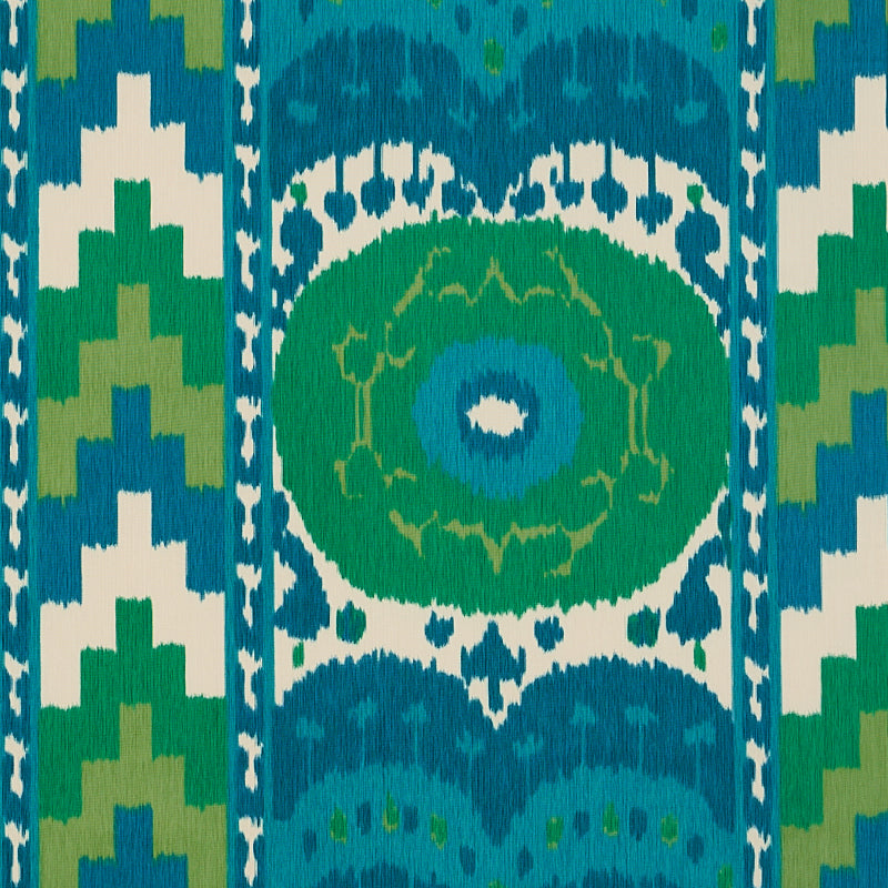 SAMARKAND-IKAT-II-EMERALD-SCHUMACHER-176064 - Schumacher Fabric