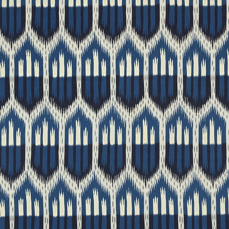 BUKHARA-IKAT-INDIGO-SCHUMACHER-176084 - Schumacher Fabric