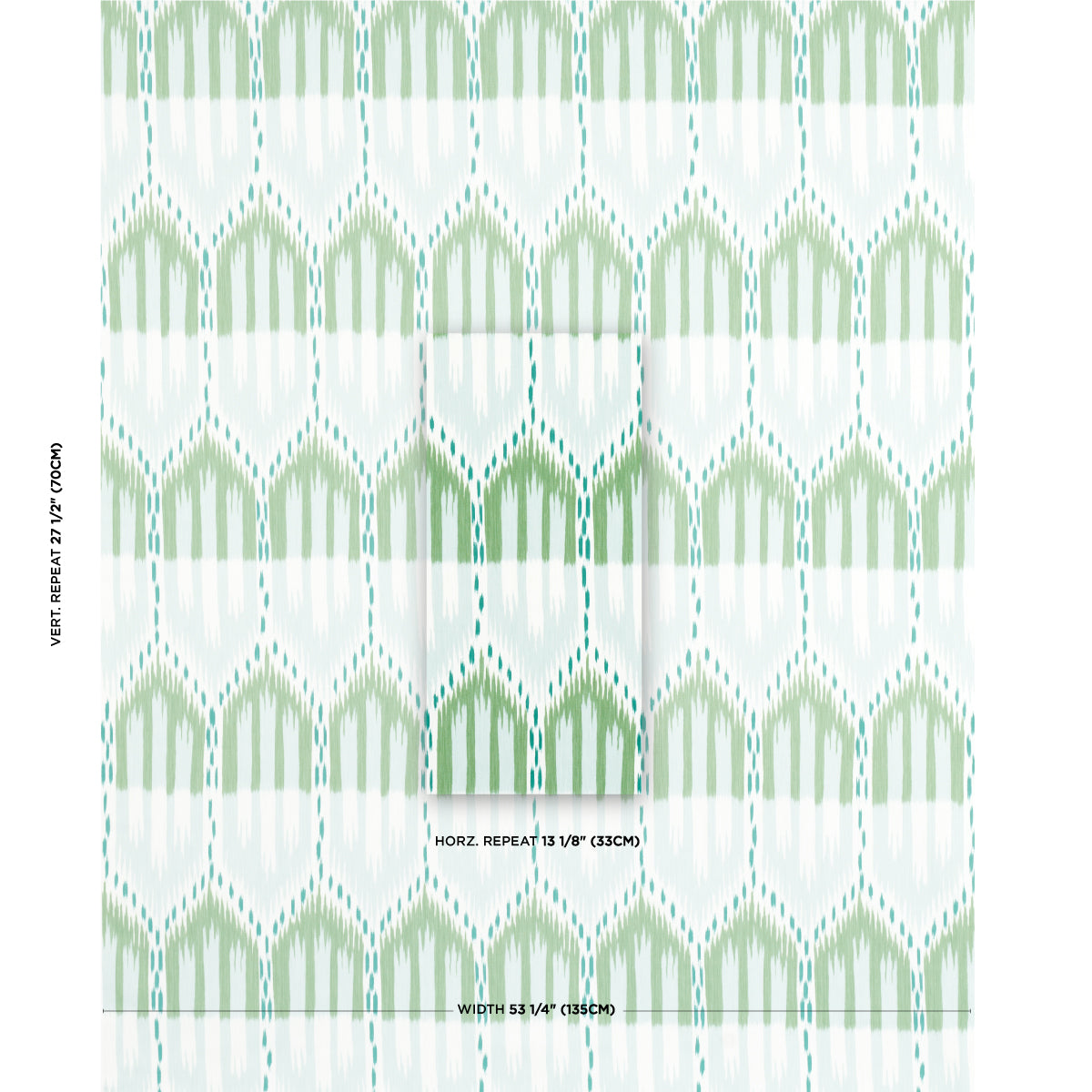 BUKHARA-IKAT-MINERAL-AND-LEAF-SCHUMACHER-176086 - Schumacher Fabric