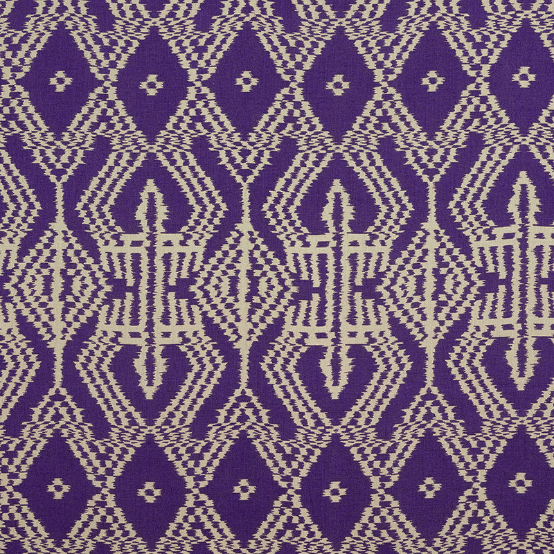 Asaka Ikat - Violet - Schumacher 176091 Fabric - Schumacher Fabric