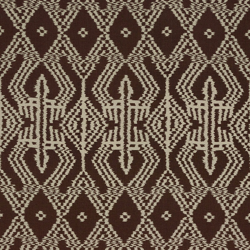 Asaka Ikat - Espresso - Schumacher 176093 Fabric - Schumacher Fabric