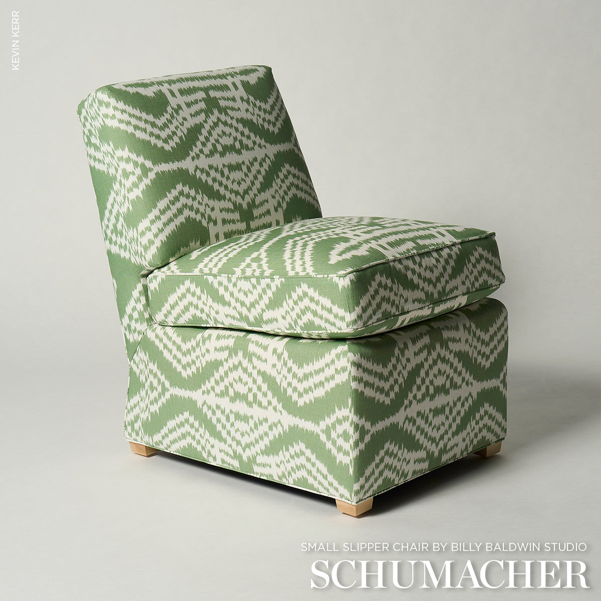 Asaka Ikat - Green - Schumacher 176097 Fabric - Schumacher Fabric