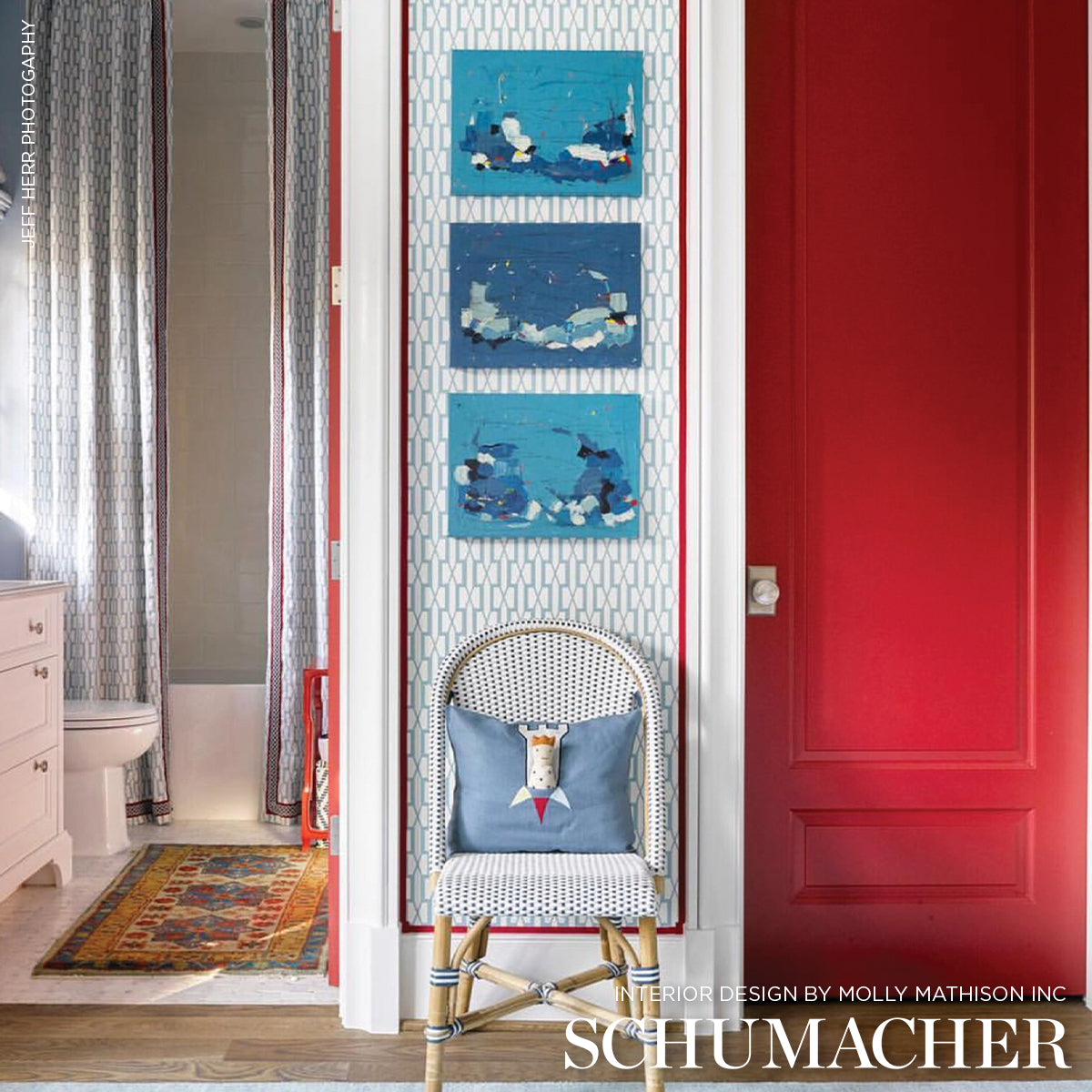 BELVEDERE-ORPINGTON-BLUE-SCHUMACHER-176114 - Schumacher Tela