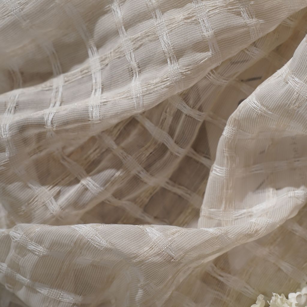 Lanshire Wide-Width FR Sheer â Winter White - RM Coco Fabric