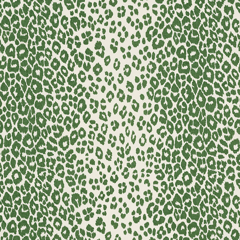 Iconic Leopard - Green - Schumacher 176452 Fabric - Schumacher Fabric