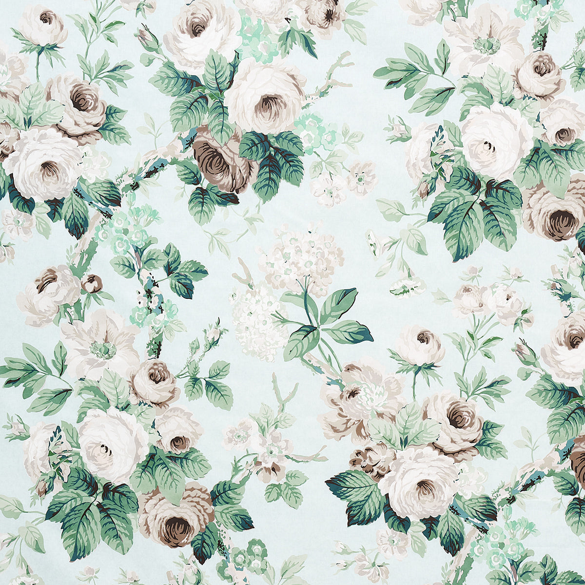 NANCY-FLORAL-SEAFOAM-SCHUMACHER-177204 - Schumacher Fabric