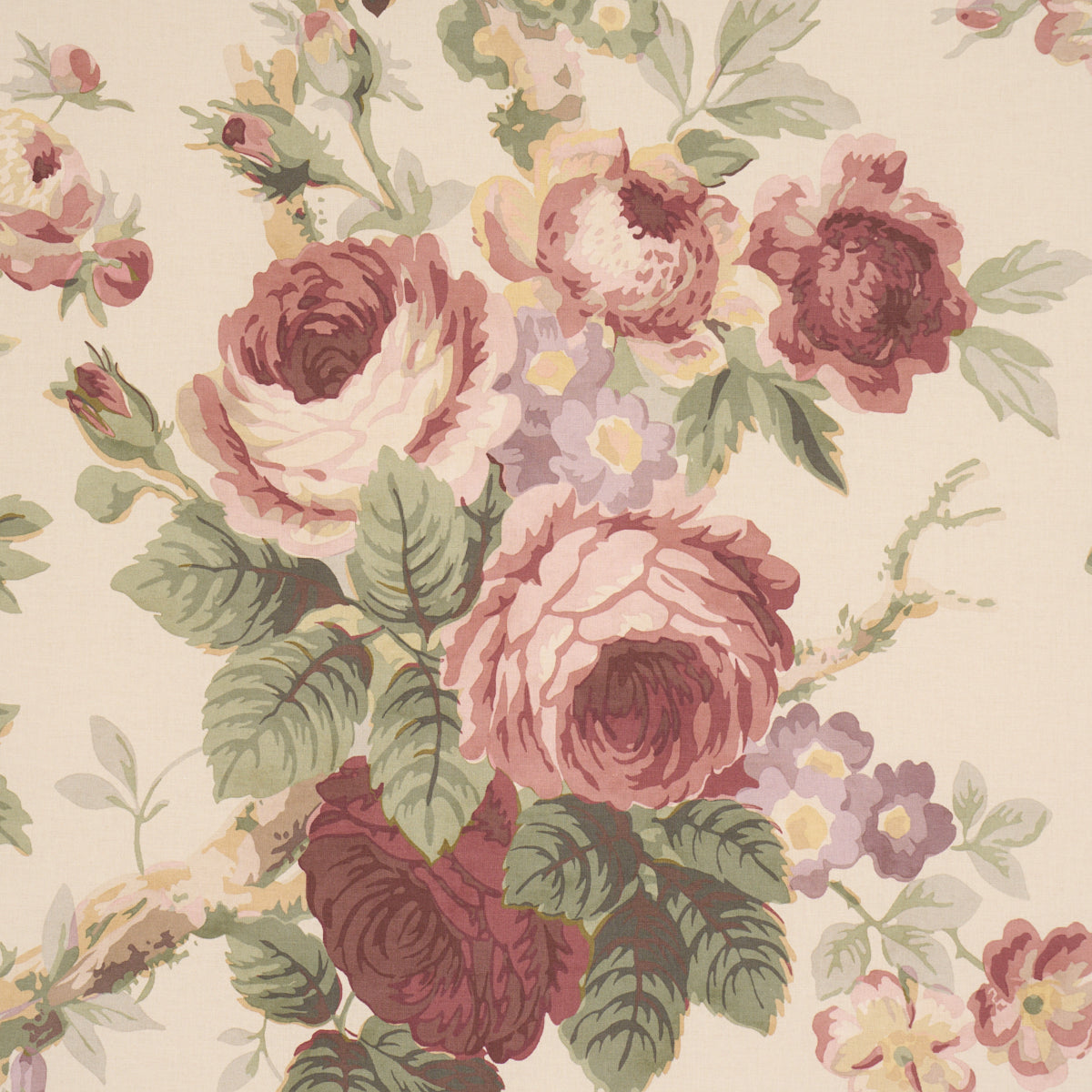 Nancy Floral - Bordeaux - Schumacher 177205 Fabric - Schumacher Fabric