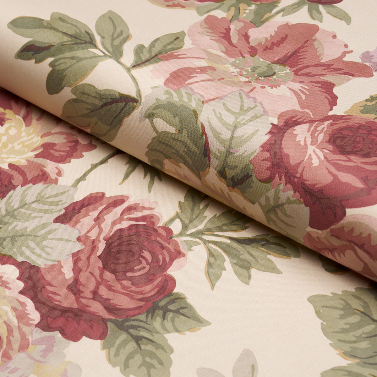 Nancy Floral - Bordeaux - Schumacher 177205 Fabric - Schumacher Fabric