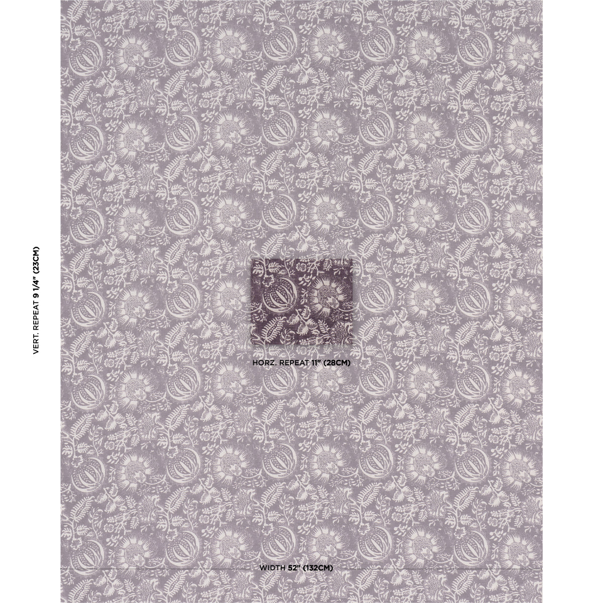 POMEGRANATE-PRINT-AUBERGINE-SCHUMACHER-177697 - Schumacher Tela