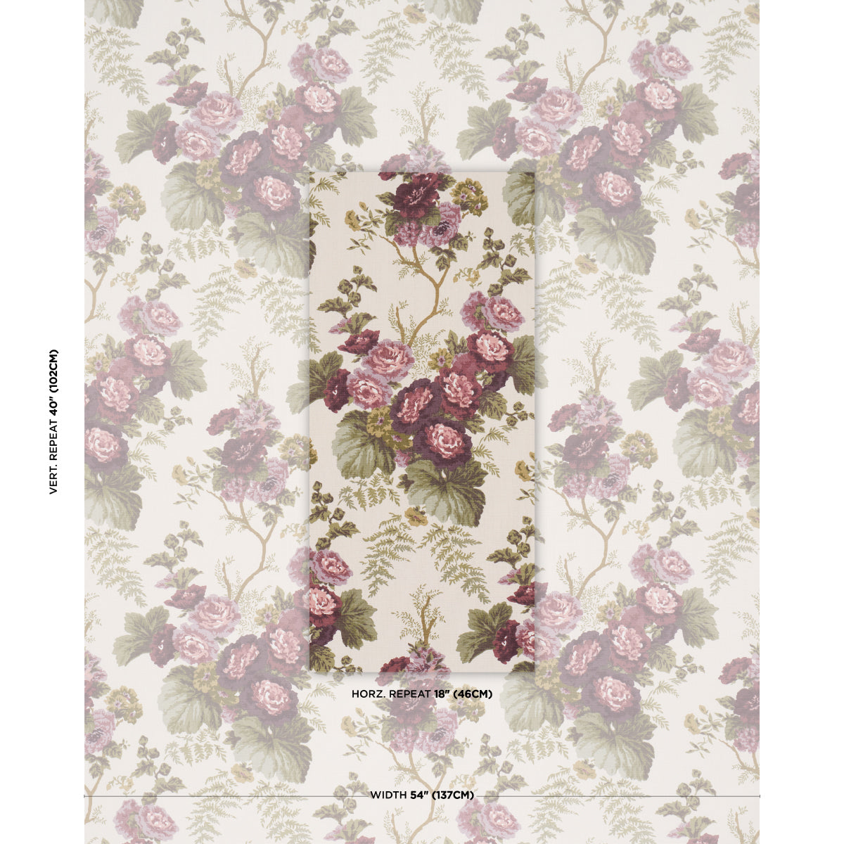 Wycombe Park - Aubergine - Schumacher 178115 Fabric - Schumacher Fabric