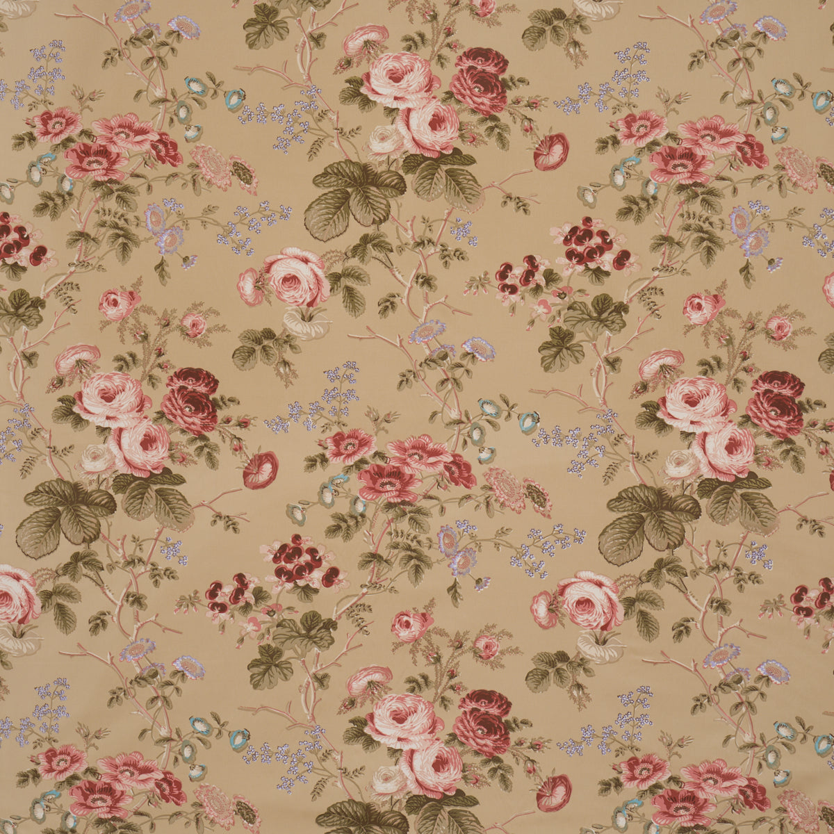 Salisbury Chintz - Tobacco - Schumacher 178158 Fabric - Schumacher Fabric