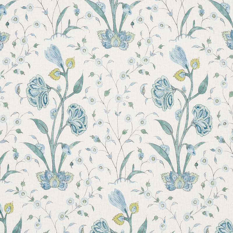 KHILANA-FLORAL-PEACOCK-SCHUMACHER-178331 - Schumacher Tela