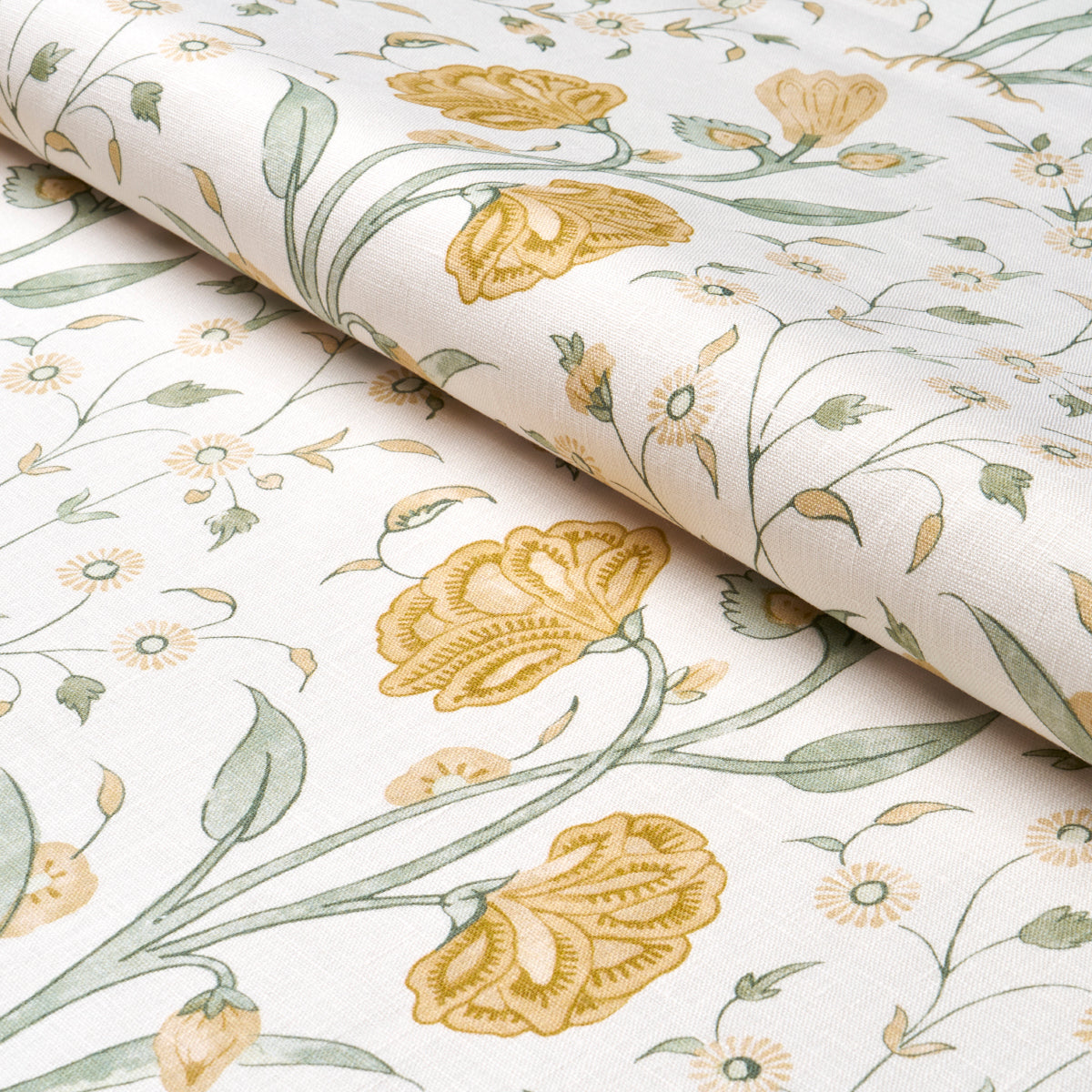KHILANA-FLORAL-MARIGOLD-SCHUMACHER-178333 - Schumacher Tela