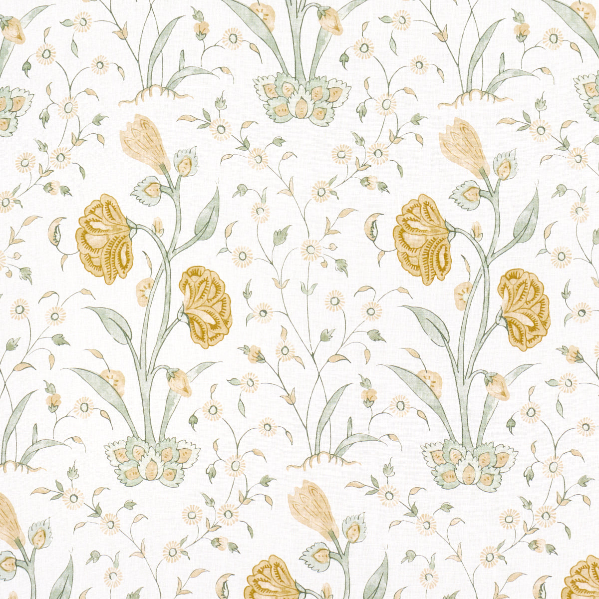 KHILANA-FLORAL-MARIGOLD-SCHUMACHER-178333 - Schumacher Tela