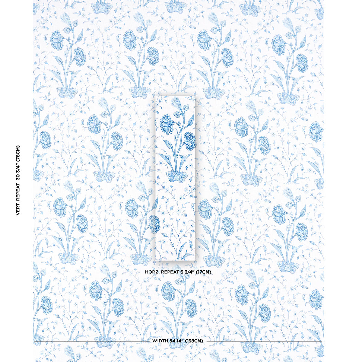 KHILANA-FLORAL-PORCELAIN-SCHUMACHER-178335 - Schumacher Tela