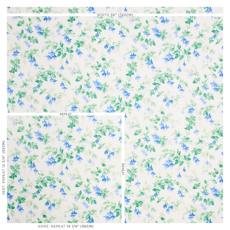 GARDEN-GATE-CHINTZ-COBALT-SCHUMACHER-178680 - Schumacher Fabric