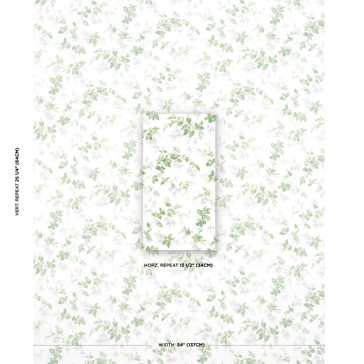 Garden Gate Chintz - Grey - Schumacher 178682 Fabric - Schumacher Fabric