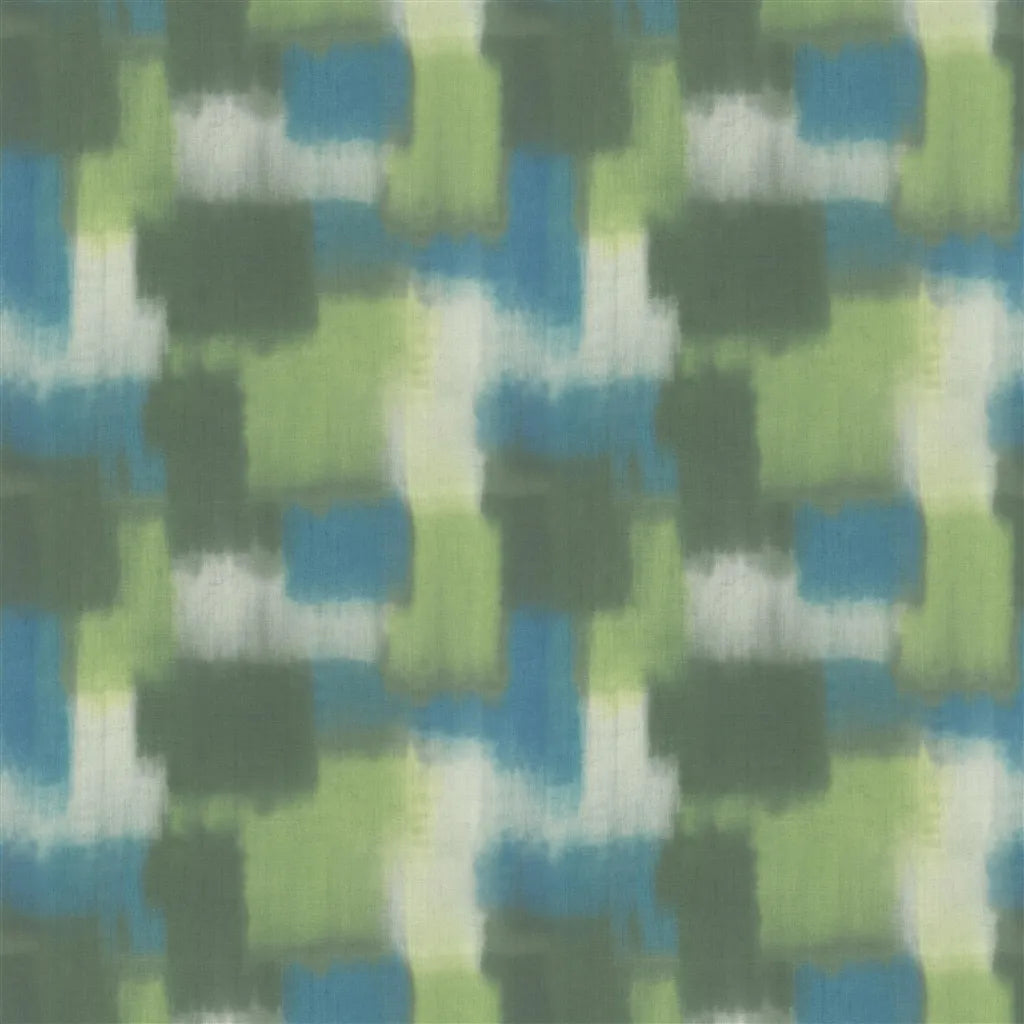 Carrés Ombrés Moss Fabric