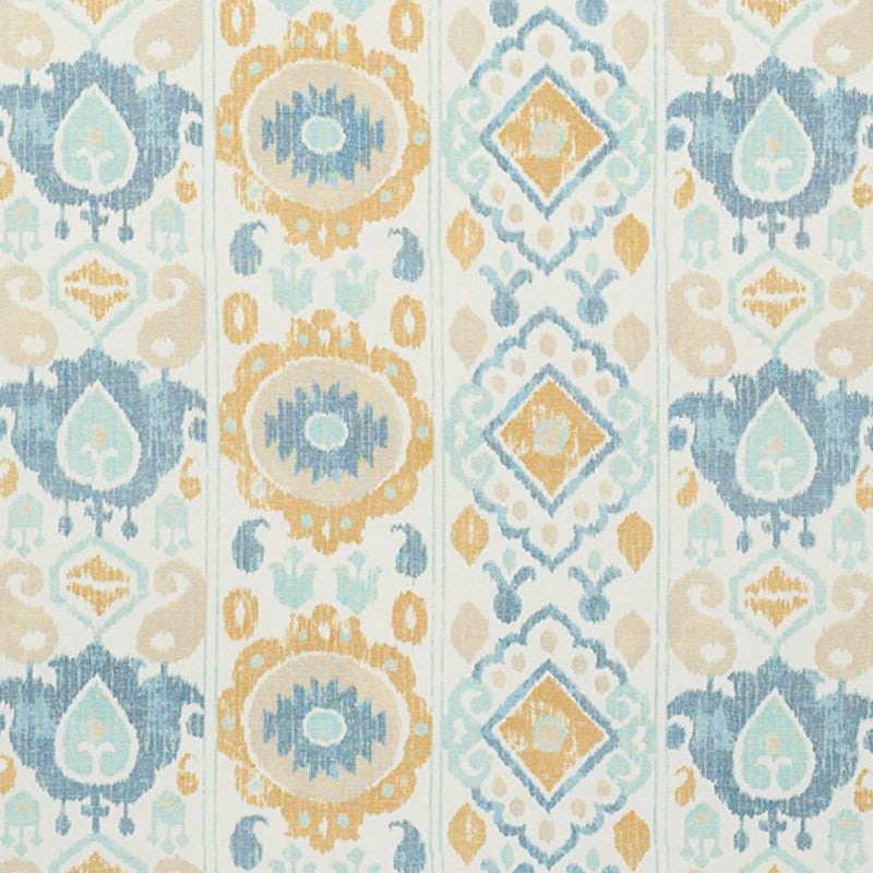 ELIZIA-IKAT-SKY-OCHRE-SCHUMACHER-179050 - Schumacher Tela