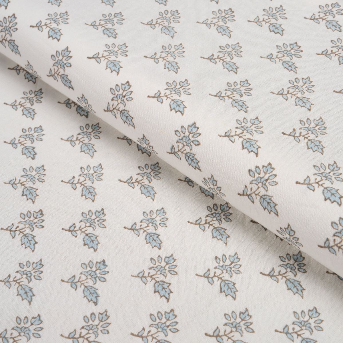 Torbay Hand-Block Print - Sky - Schumacher 179333 Fabric - Schumacher Fabric