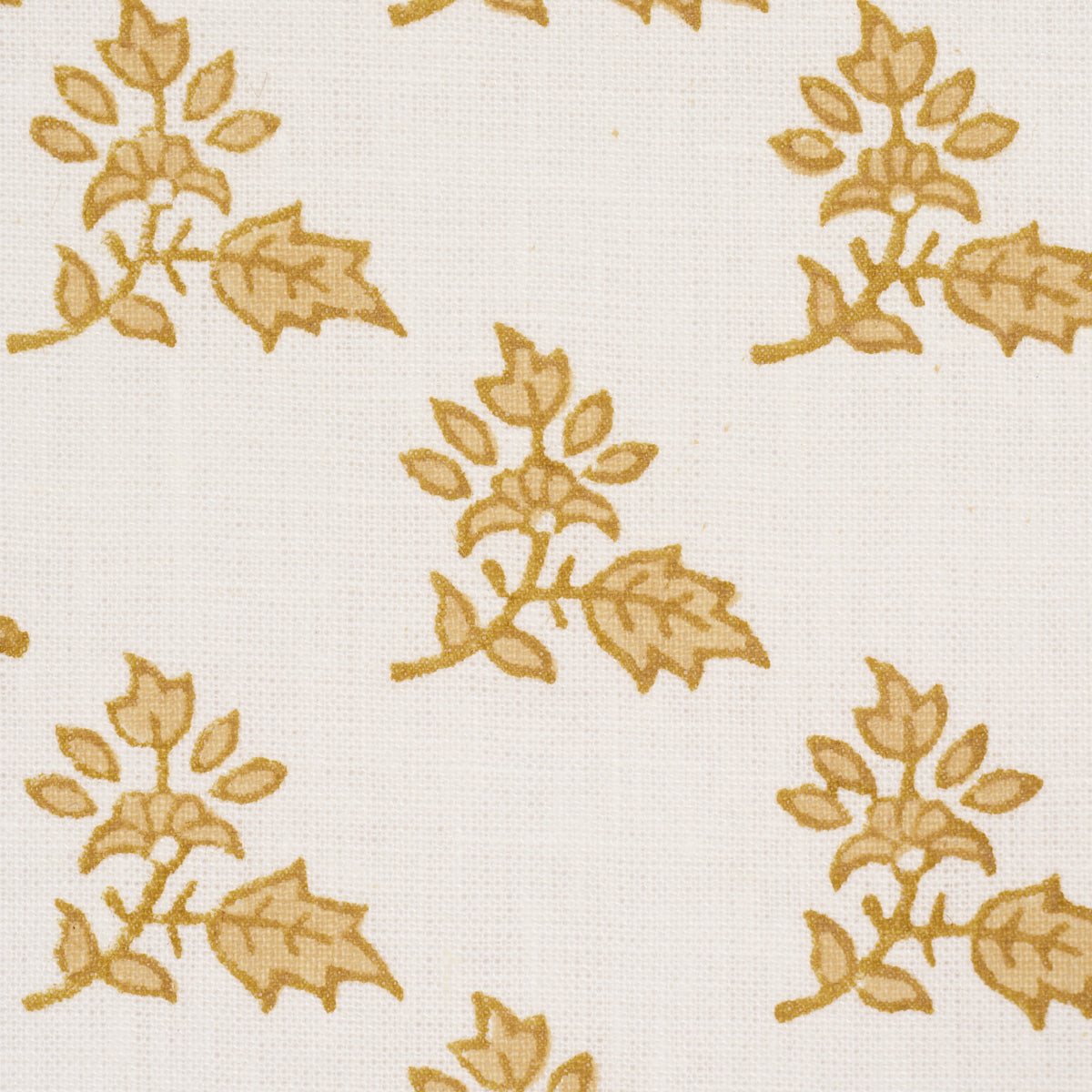 Torbay Hand-Block Print - Yellow - Schumacher 179334 Fabric - Schumacher Fabric