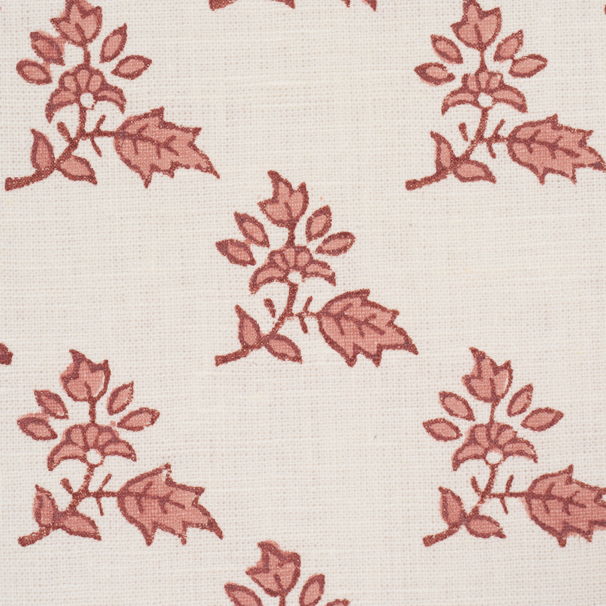Torbay Hand-Block Print - Persimmon - Schumacher 179335 Fabric - Schumacher Fabric