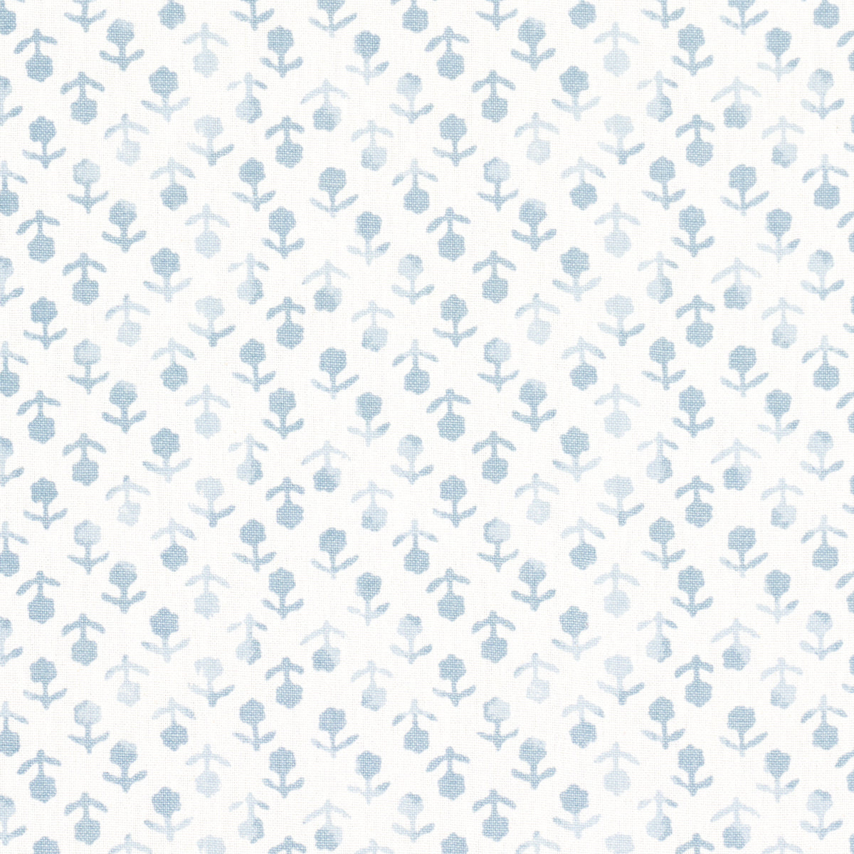 Beatriz Handprint - Sky - Schumacher 179353 Fabric - Schumacher Fabric