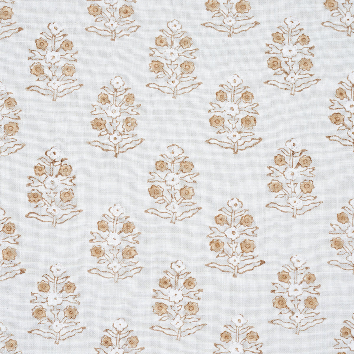 Aditi Hand Blocked Print - Sky - Schumacher 179364 Fabric - Schumacher Fabric