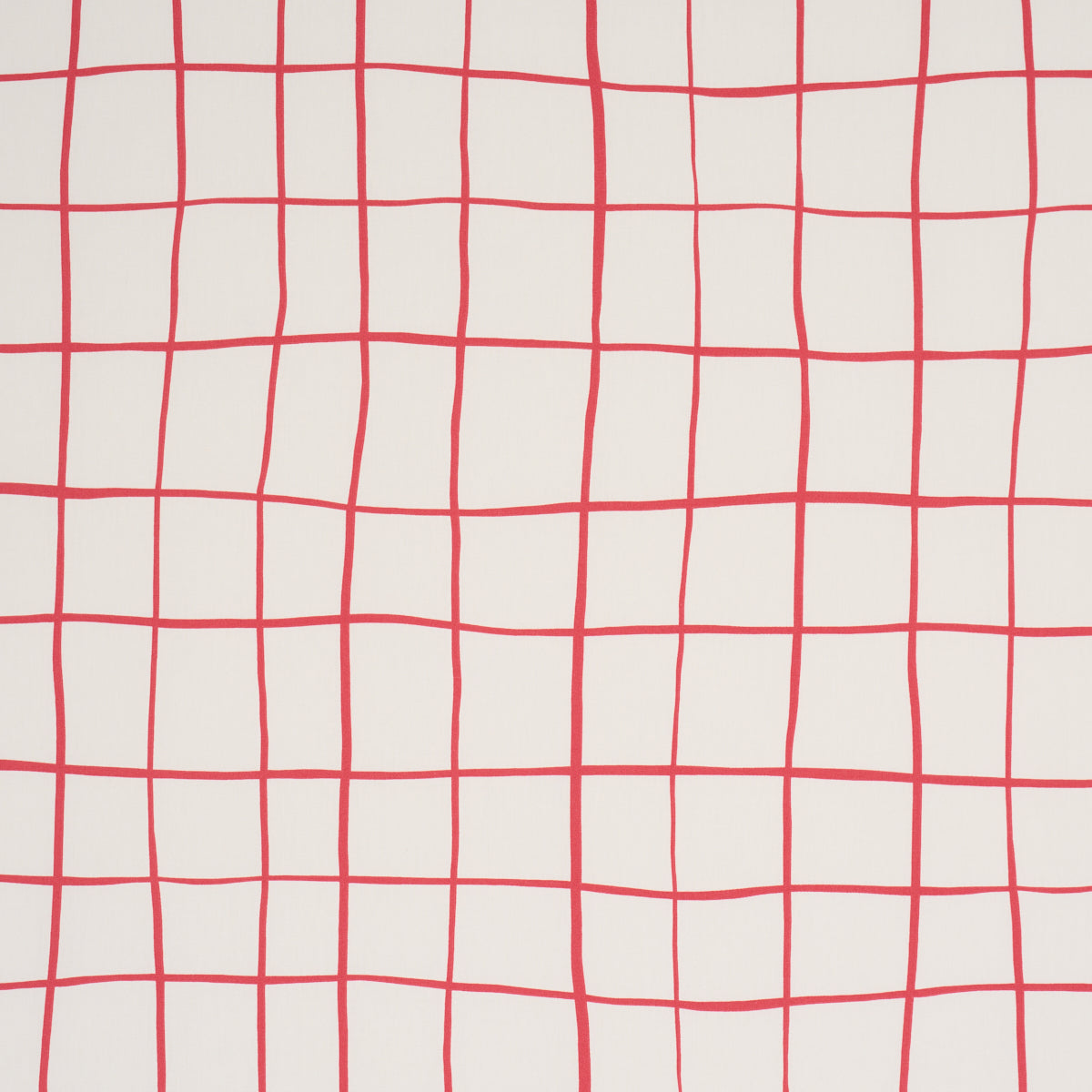 Painterly Windowpane - Red - Schumacher 180293 Fabric - Schumacher Fabric