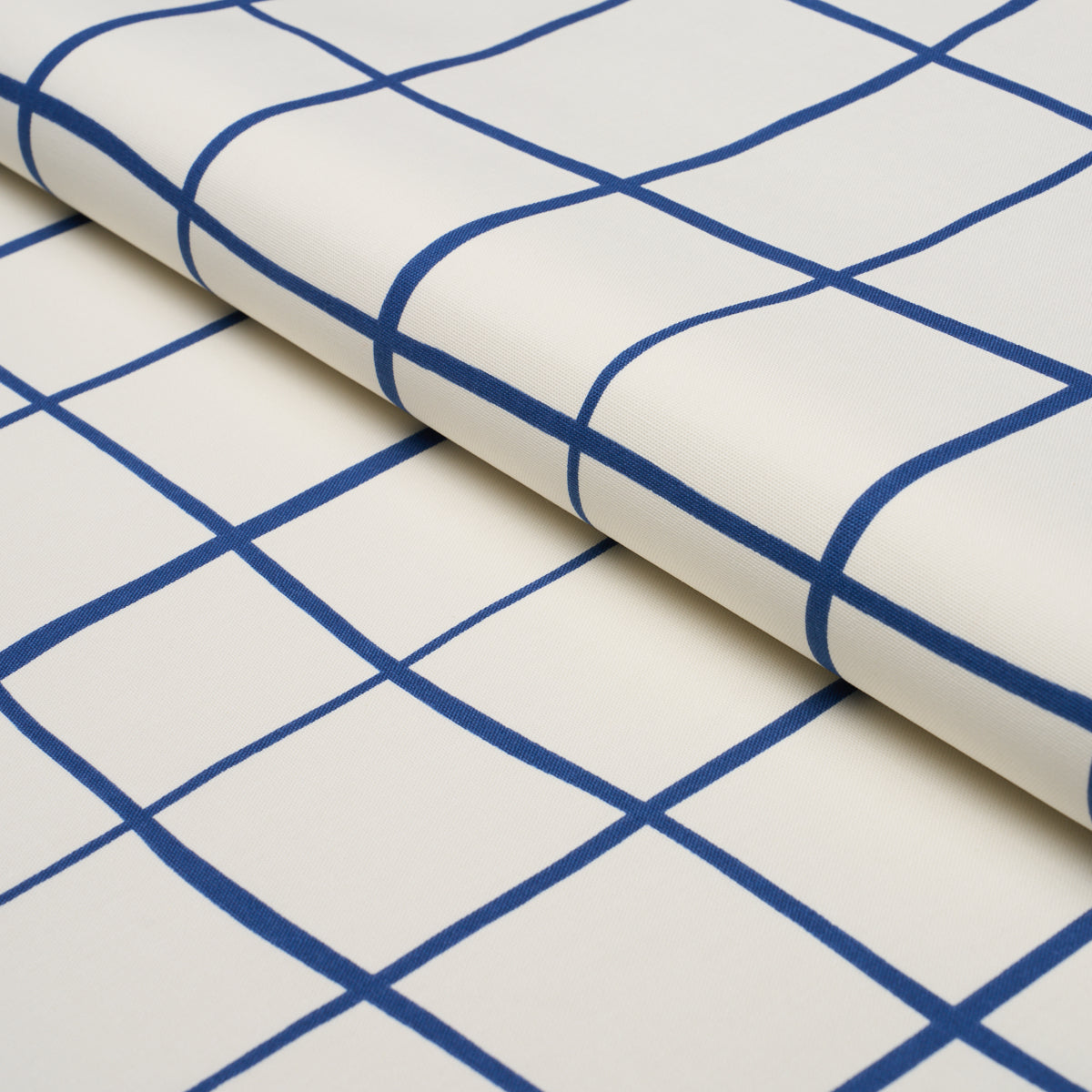 Painterly Windowpane - Navy - Schumacher 180295 Fabric - Schumacher Fabric