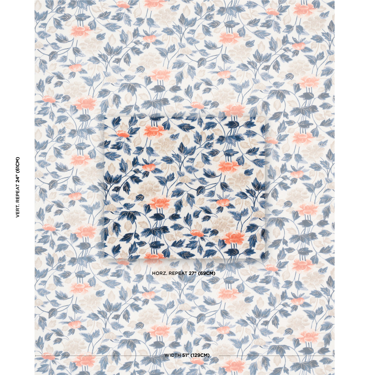 IMARI-BLUE-INK-SCHUMACHER-180340 - Schumacher Fabric