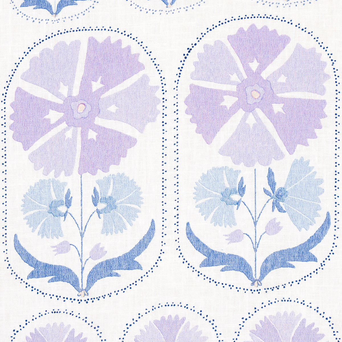 ANJUNA-FLORAL-LINEN-PRINT-LILAC-SCHUMACHER-180482 - Schumacher Fabric