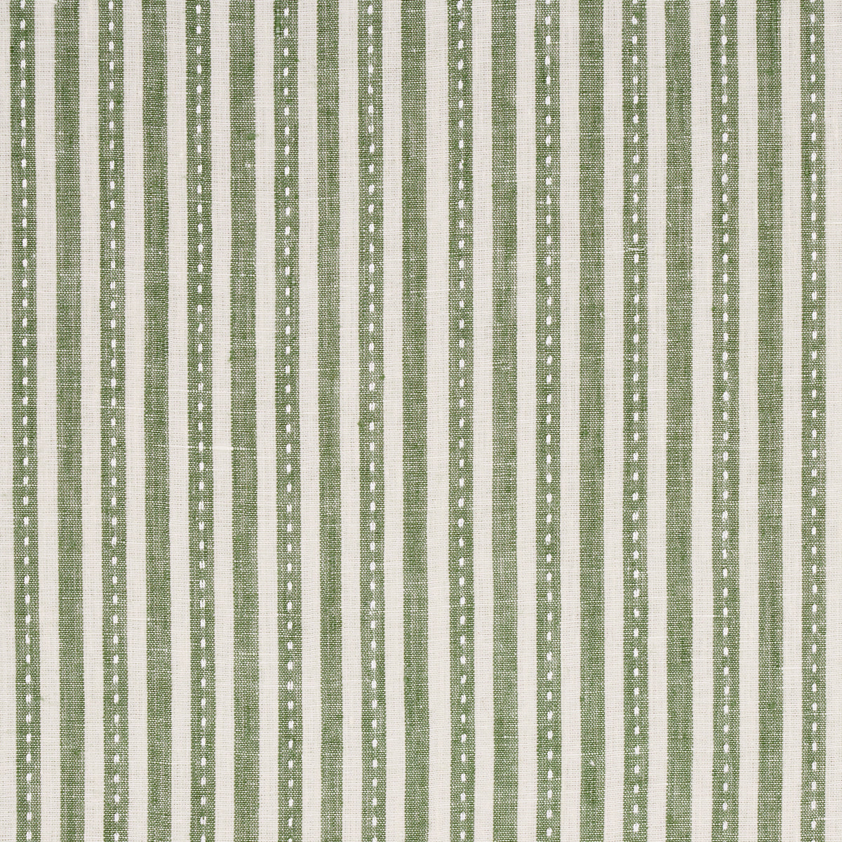 Mathis Ticking Stripe - Sage - Schumacher 180591 Fabric - Schumacher Fabric