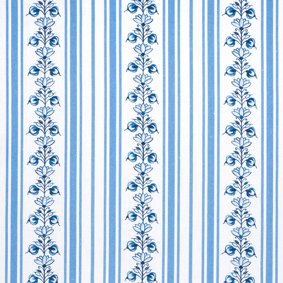 Delft Stripe - Cornflower Blue - Schumacher 180660 Fabric - Schumacher Fabric