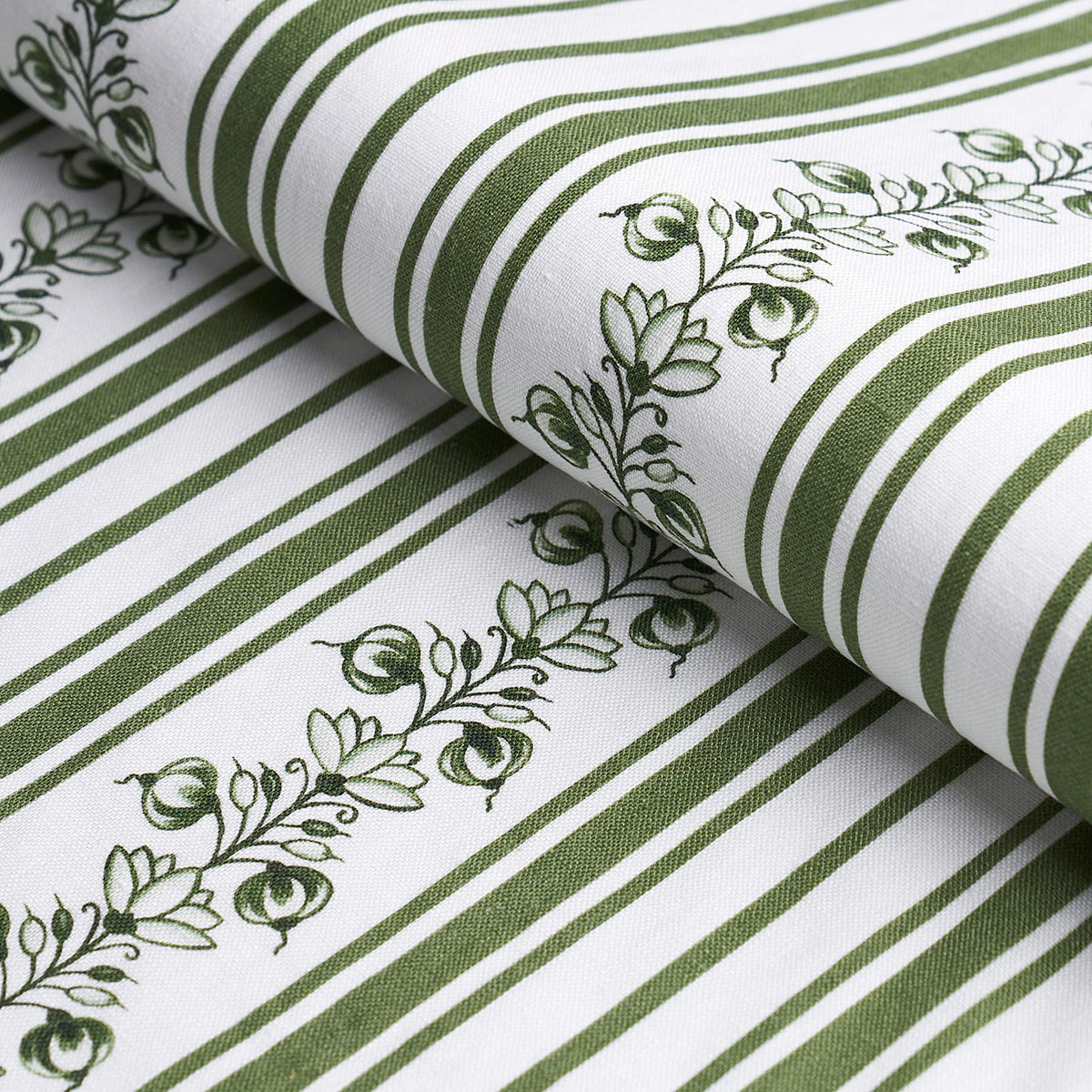 DELFT-STRIPE-GREEN-SCHUMACHER-180661 - Schumacher Fabric